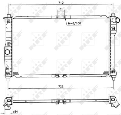 Radiator, engine cooling NRF 53263
