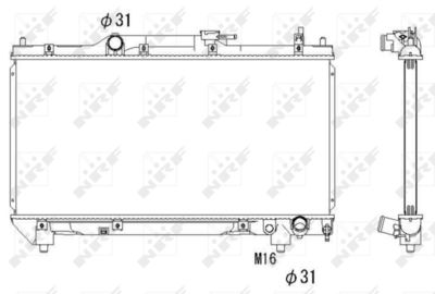 Radiator, engine cooling NRF 53267