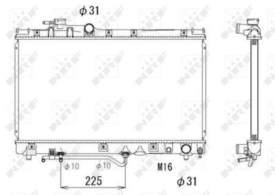 Radiator, engine cooling NRF 53272