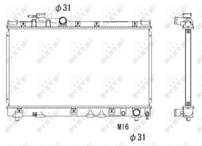 Radiator, engine cooling NRF 53273