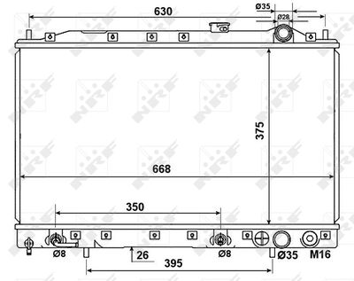 Radiator, engine cooling NRF 53274