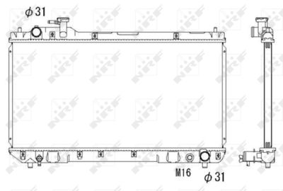 Radiator, engine cooling NRF 53275