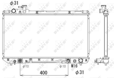 Radiator, engine cooling NRF 53288
