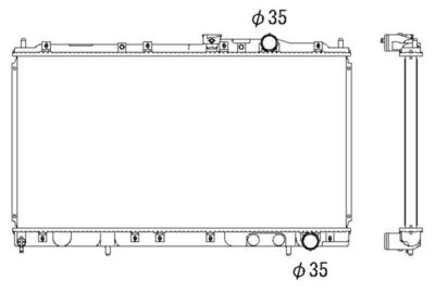 Radiator, engine cooling NRF 53298