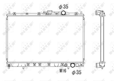 Radiator, engine cooling NRF 53301