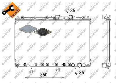 Radiator, engine cooling NRF 53304