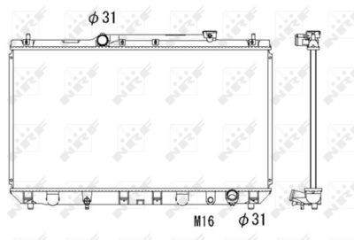 Radiator, engine cooling NRF 53307