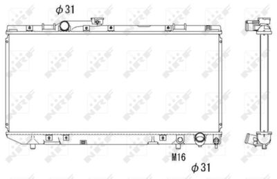 Radiator, engine cooling NRF 53308