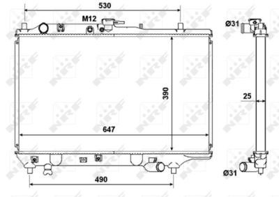Radiator, engine cooling NRF 53310