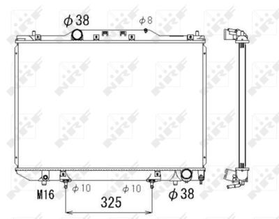 Radiator, engine cooling NRF 53319