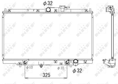 Radiator, engine cooling NRF 53328