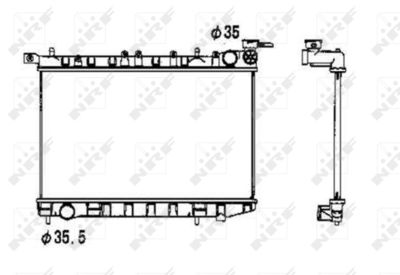 Radiator, engine cooling NRF 53341