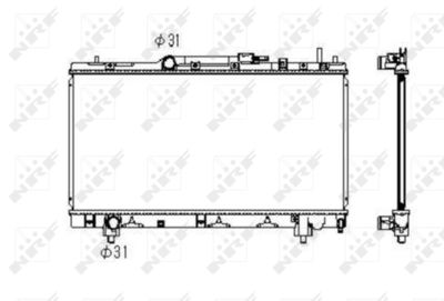 Radiator, engine cooling NRF 53347