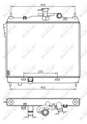 Radiator, engine cooling NRF 53360