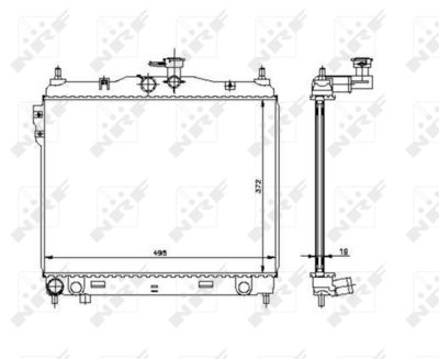 Radiator, engine cooling NRF 53361