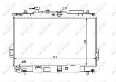 Radiator, engine cooling NRF 53362