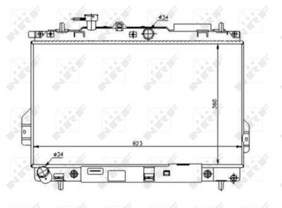 Radiator, engine cooling NRF 53363