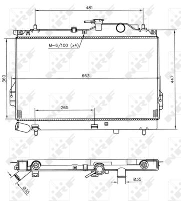 Radiator, engine cooling NRF 53364