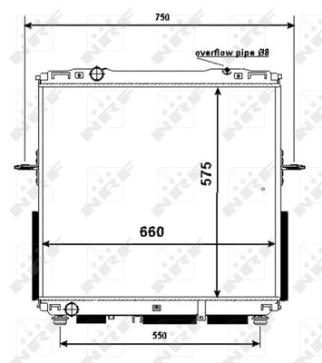 Radiator, engine cooling NRF 53367