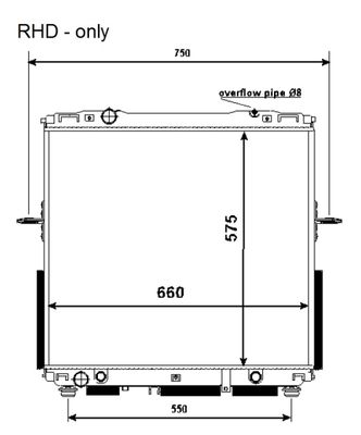 Radiator, engine cooling NRF 53368