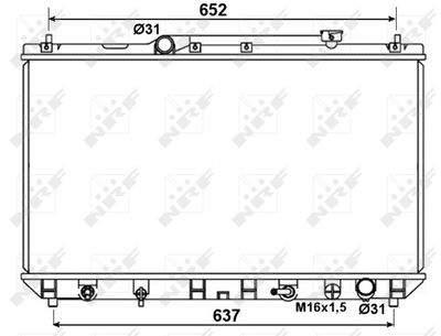 Radiator, engine cooling NRF 53374