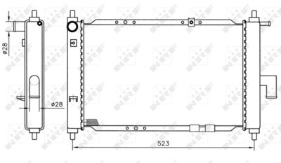 Radiator, engine cooling NRF 53375