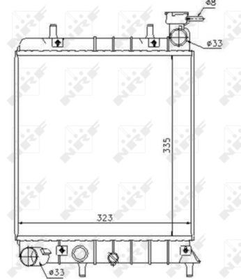 Radiator, engine cooling NRF 53376