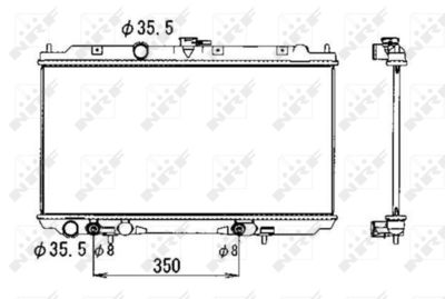 Radiator, engine cooling NRF 53389