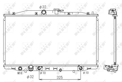 Radiator, engine cooling NRF 53391