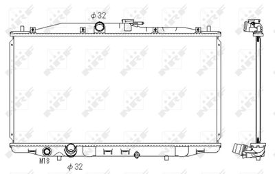 Radiator, engine cooling NRF 53392