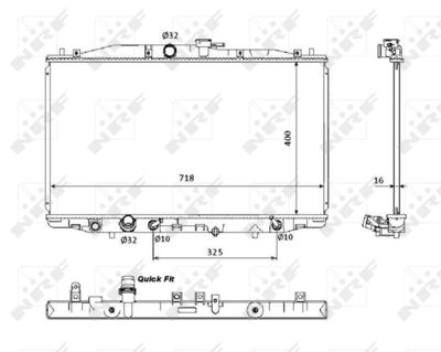 Radiator, engine cooling NRF 53393