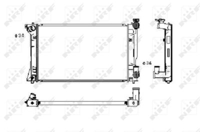 Radiator, engine cooling NRF 53394