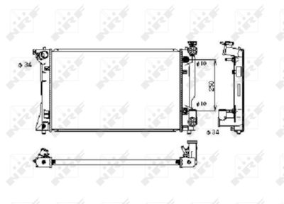 Radiator, engine cooling NRF 53395