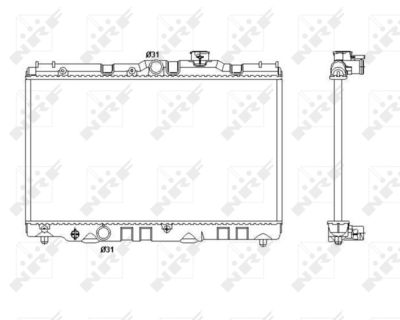 Radiator, engine cooling NRF 53399