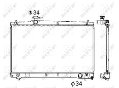Radiator, engine cooling NRF 53401