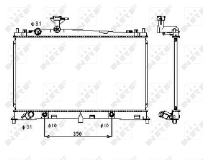Radiator, engine cooling NRF 53410
