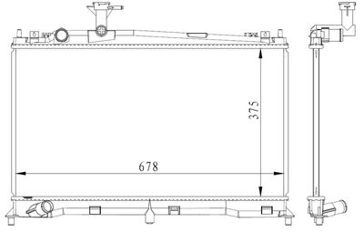 Radiator, engine cooling NRF 53411