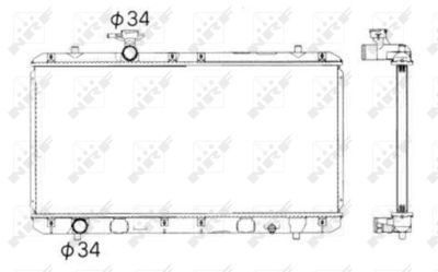 Radiator, engine cooling NRF 53428