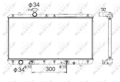 Radiator, engine cooling NRF 53429