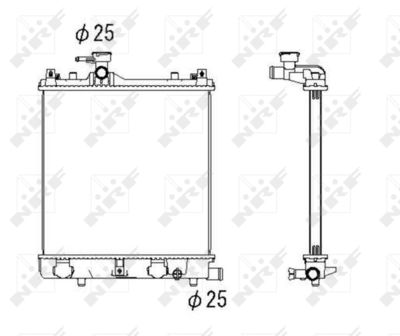 Radiator, engine cooling NRF 53430