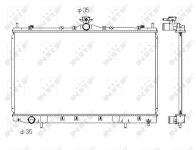 Radiator, engine cooling NRF 53431