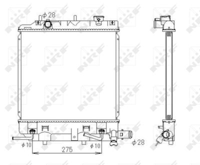 Radiator, engine cooling NRF 53434