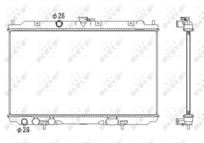 Radiator, engine cooling NRF 53435