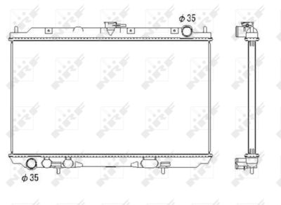 Radiator, engine cooling NRF 53438