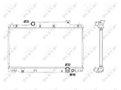Radiator, engine cooling NRF 53439