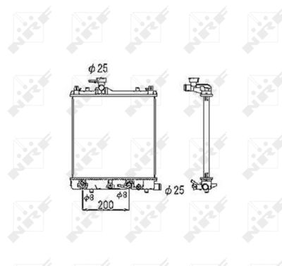 Radiator, engine cooling NRF 53445