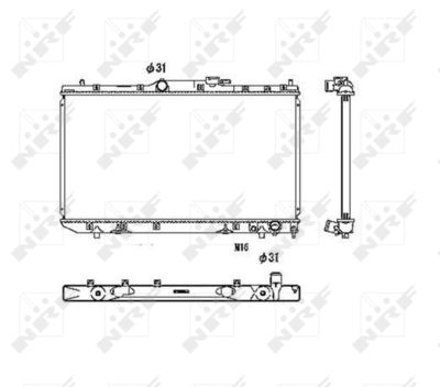 Radiator, engine cooling NRF 53446