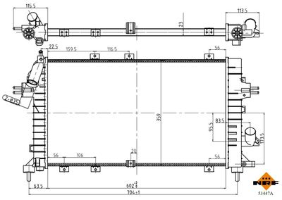 Radiator, engine cooling NRF 53447A