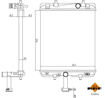 Radiator, engine cooling NRF 53459A