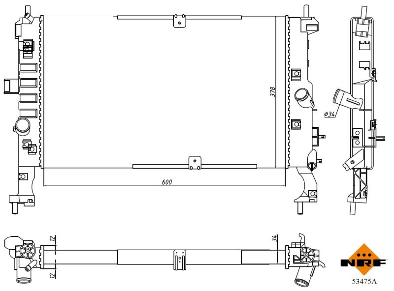 NRF 53475A Radiator, engine cooling